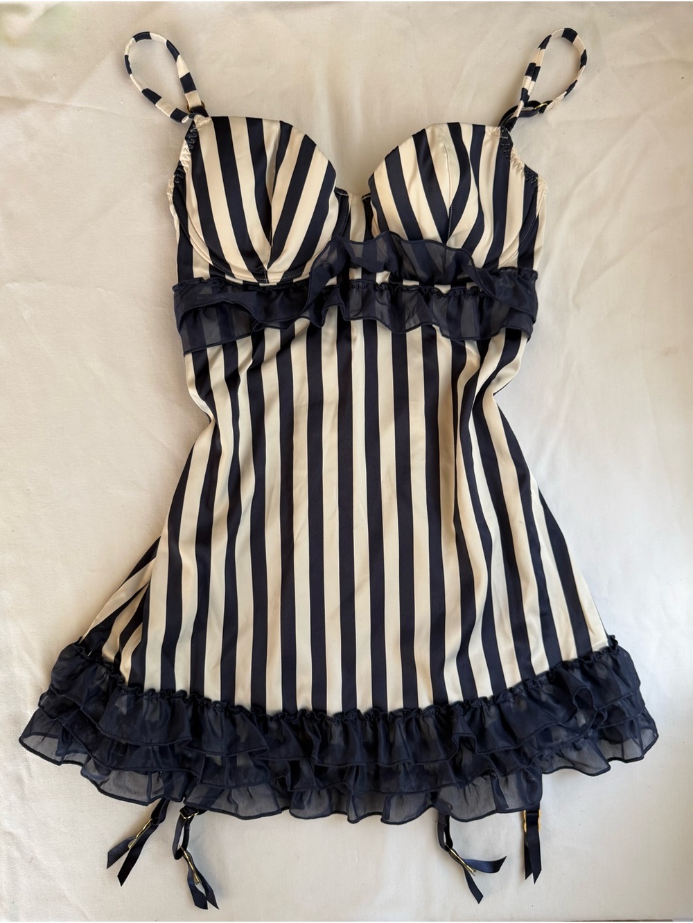 Vintage Y2K Victoria’s Secret “sailor” striped chemise